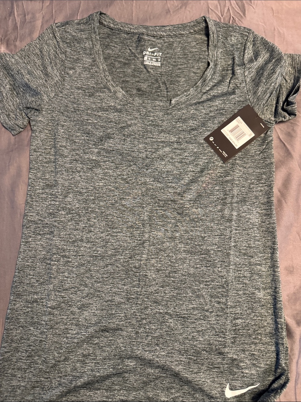 Nike Women’s Dri-FIT Short Sleeve Tee — Heather Charcoal Gray